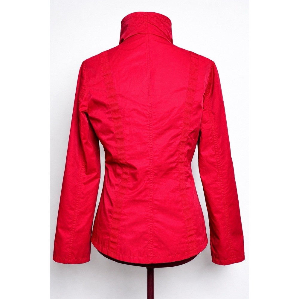 CAbi Red Utility Jacket Women Small‎ Cotton Nylon Snap Zip Pockets - Picture 4 of 11
